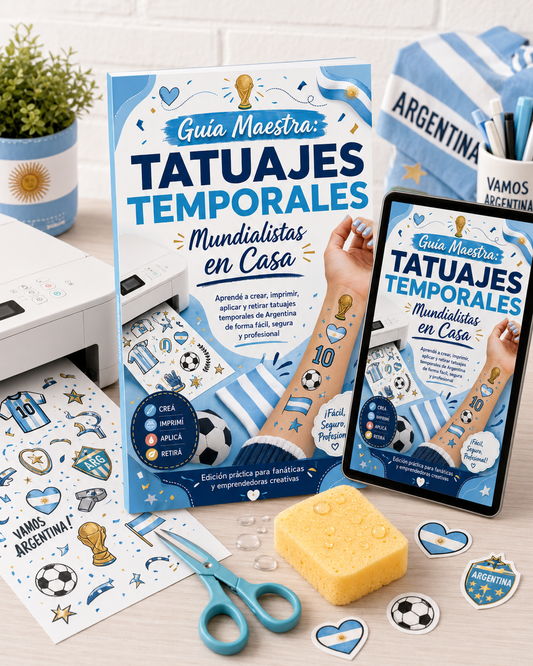 Guia Maestra: Tatuajes Temporales Mundialistas en Casa